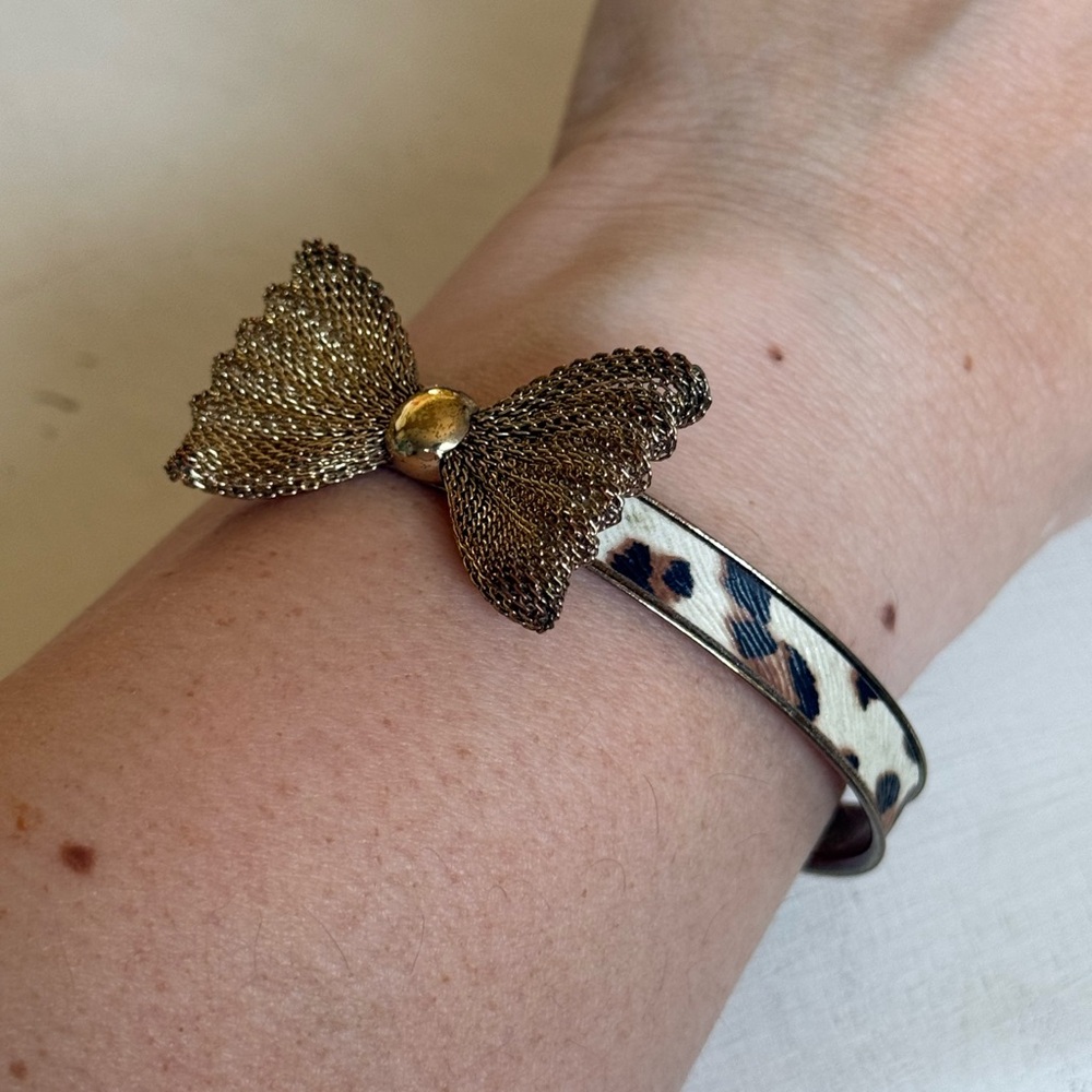 Bow Leopard Print Bracelet